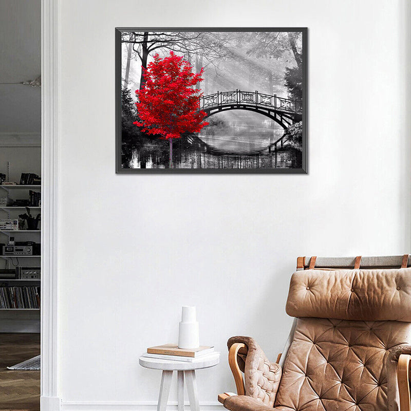 5D DIY Diamond Painting Mountain Scenery Full Round Drill Mosaic Art Pictures