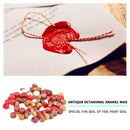 100pcs Retro Octagon Fire Painting Pills Sealing Wax Granules Stamping Envelopes