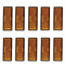 10pcs/set Rectangular Orange Adhesive Reflectors IP67 for Trailer Truck Caravan