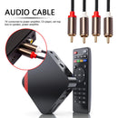 1m 2 RCA to 2 RCA Cable Male to Male Audio Cord for TV Amplifier Soundbox Newly