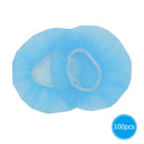100pcs Disposable Headphone Covers Non-Woven Headset Stretch Caps (Blue) Newly