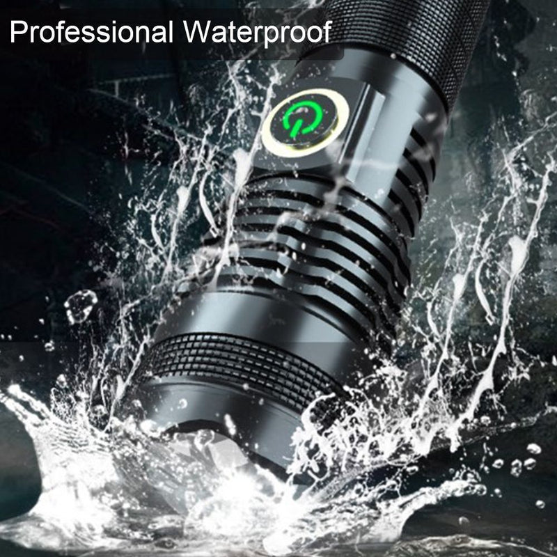 zoom Zoomable Torch Lamp Battery Power LED Glare Glashlight USB Charging