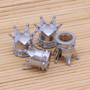 2pcs Bicycle Tire Valve Cap Crown Shape Bike Auto Tyre Wheel Stem Air Valve C