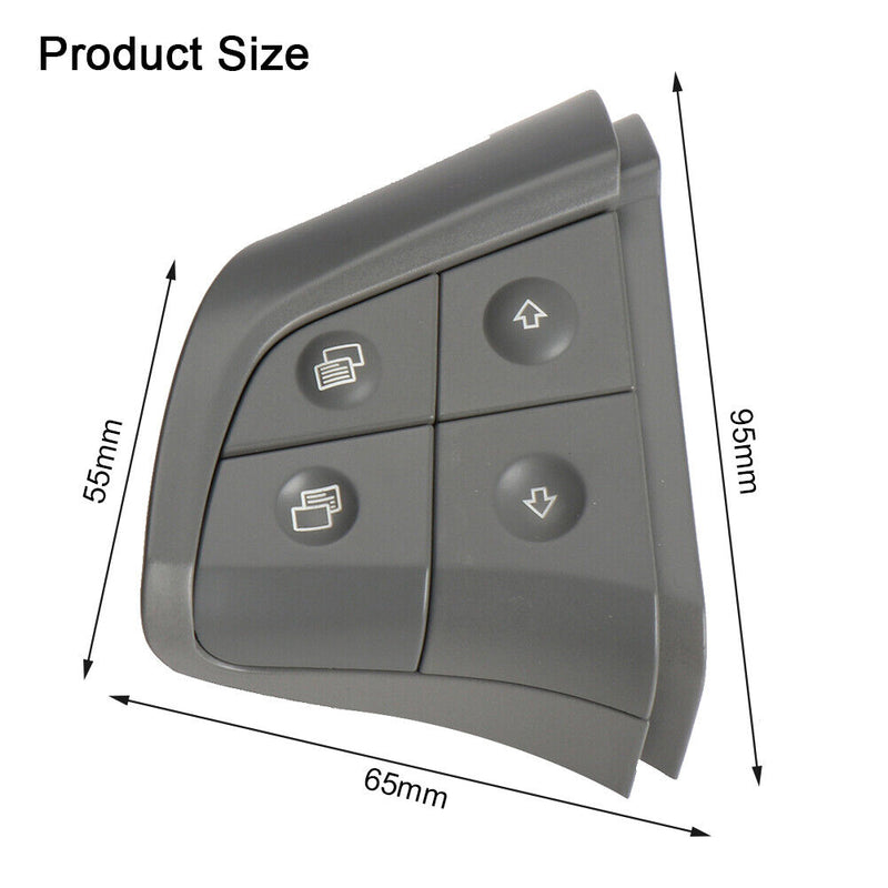 4 Keys Steering Wheel Switch Button for Benz ML/GL/R/B Class (Grey Left) Newly