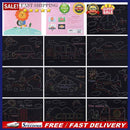 10pcs Puzzle Drawing Toys DIY Car Series Scraping Painting Craft for Kids A