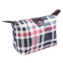 Portable Waterproof Print PU Cosmetic Bag Travel Toiletry Wash Bag (Lattice