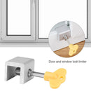 Aluminum Door Window Lock Restrictor Children Security Safety Limit Key Lock