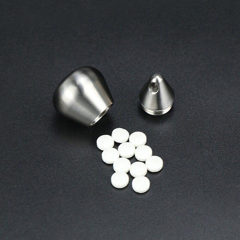 Waterproof Titanium Pill Box Container Bottle Water Drop Capsule Keychain