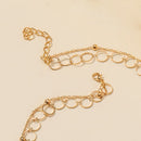 Korean Hollow Circle Choker Women Double Layer Bee Pendant Necklace Jewelry Gift