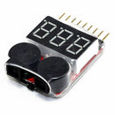 RC Lipo Battery Low Voltage Alarm 1S-8S Buzzer Indicator M5B2 LED Checker E7I7