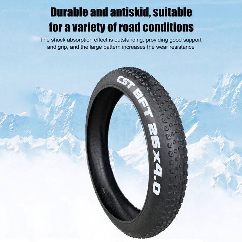 CST Bicycle Tyre Beach Bike Tire 26x4.0 Snow Bike Widened Bike Anti Brief Tires