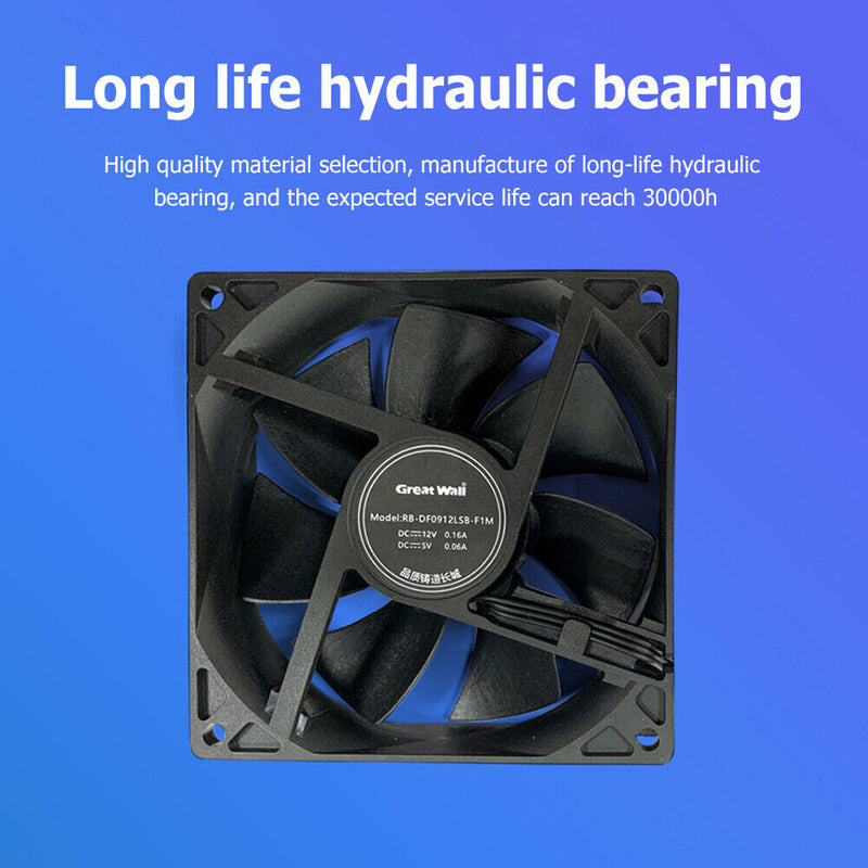 Silent Fan for Computer Cases Chassis Cooling Fan Hydraulic Bearing (9cm) Newly