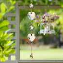 Crystal  Love Star Moon Metal Ring Hanging Home Car Pendant (25)