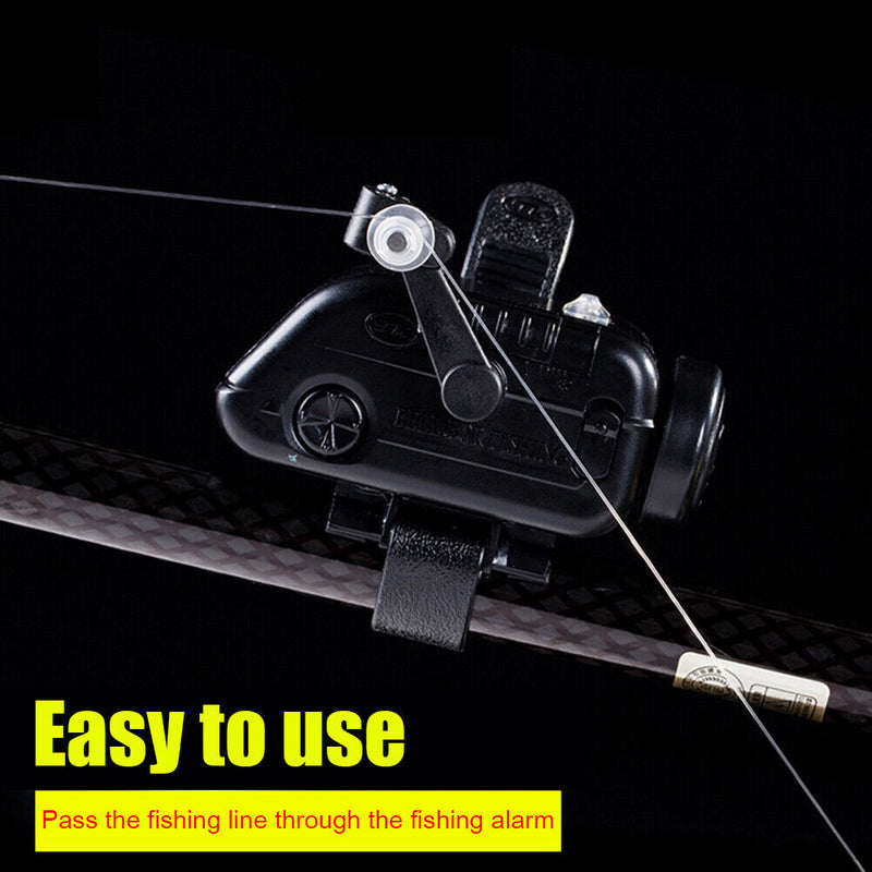 LED Fish Bite Alarm Indicator Sound Bell Electronic Fishing Rod Tip Alert