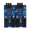 9 Pin USB Header Male 1 to 4 Female Extension Cable Card Desktop USB2.0 HUB