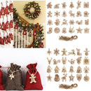 Countdown Hanging Tags Christmas Advent Calendar Number Label Wooden Pendant