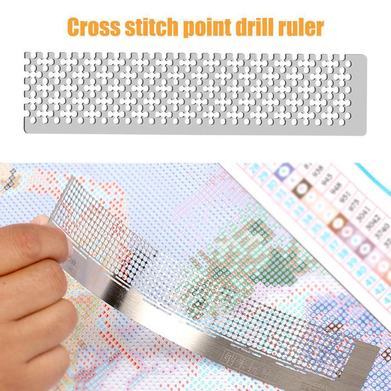 DIY Diamond Painting Tool Square Round Drill Point Drill Net Ruler (140)