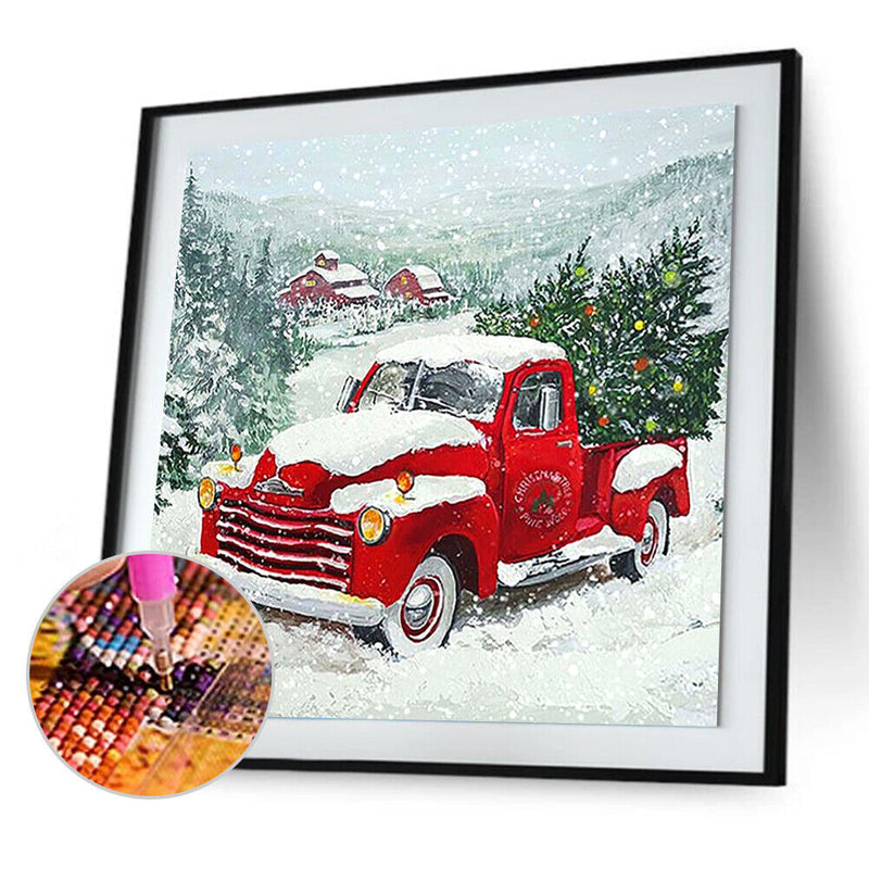 5D Red Car Diamond Painting Kit Round Drill Rhinestone Picture Craft for Gifts