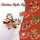 6PCS Napkin Rings Christmas Tree Garland Tableware Decoration Festive`