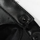 Black Color Dancing Mittens Punk Glove Driving Mittens Leather Gloves