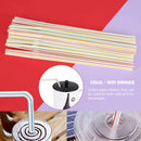 Drinking Straws Colourful Plastic Drinking Straws (200 Pack Ordinary) Newly