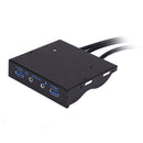 3.5" 20Pin to 2 USB 3.0 Port HUB + HD Audio PC Floppy Expansion Front Panel