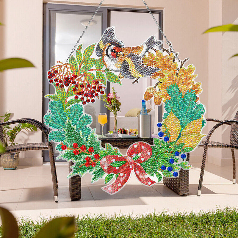 Flowers Birds Diamond Painting Garland Pendant Decor DIY Handmade Craft (YH40