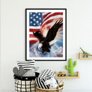 5D DIY Full Round Drill Diamond Painting Flag Eagle Animals for Home Decor
