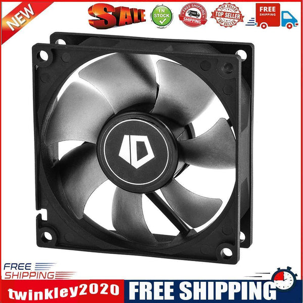 ID-COOLING NO-8025-SD 80mm Quiet 3 Pin Desktop PC Case Small Cooling Fan