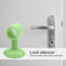 2pcs Anti-collision Doorknob Wall Crash Pad Door Handle Silencer (Green) Newly