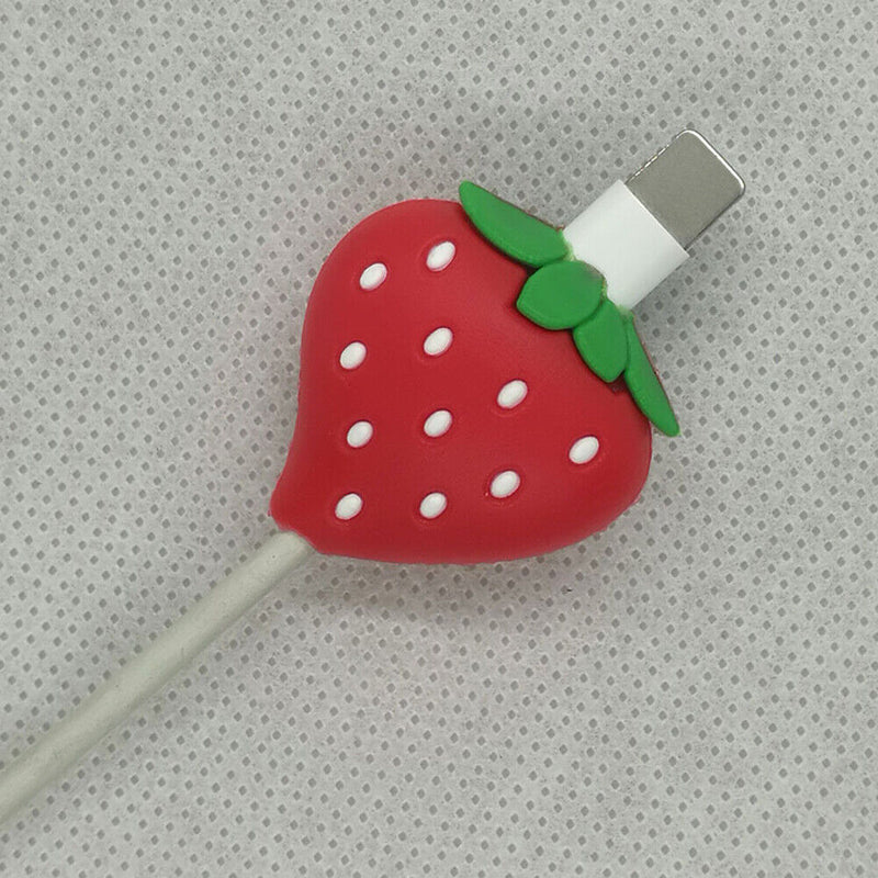 Cartoon Fruit Cord Winder Organizer Cover Mobile Phone USB Cable Bites Protec