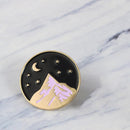 Creative Jacket Brooch Backpack Snow Nightscape Pins Enamel Badges Jewelry Gift