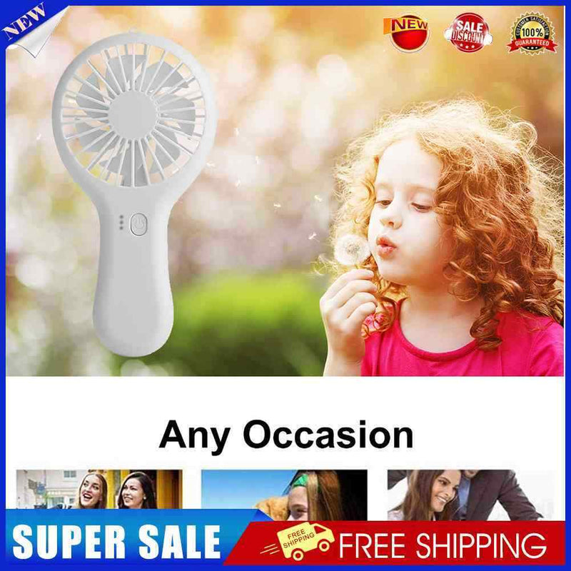 #A Portable Pocket Air Cooler Fan 3 Wind Modes with Base for Outdoor Travel Camp