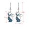 Women Fashion Trendy Jewelry Hook Ear Stud Opal Cat Earrings Drop Dangle