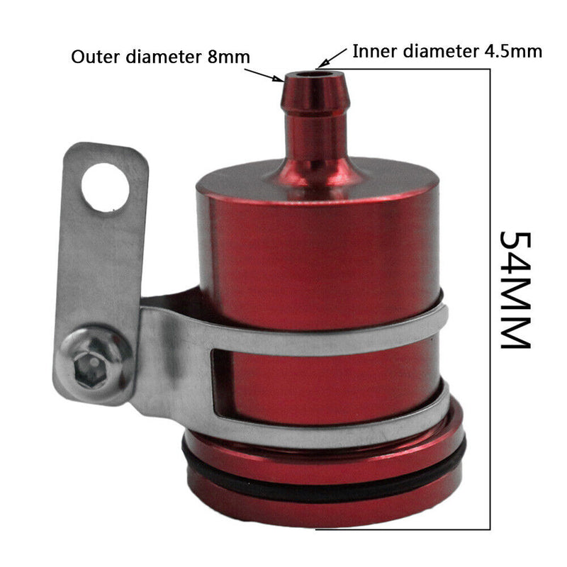 Universal Motorcycle Brake Fluid Reservoir Clutch Tank Oil Fluid Cup (Red) Newly