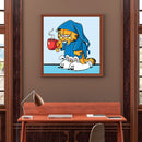 Cartoon Cat Full Round Drill Home Decoration Wallart Prints for Living Room