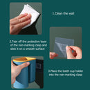 Toothbrush Holder Wall Mounted Adhesive Toothpaste Stand for Shower (Blue) Newly