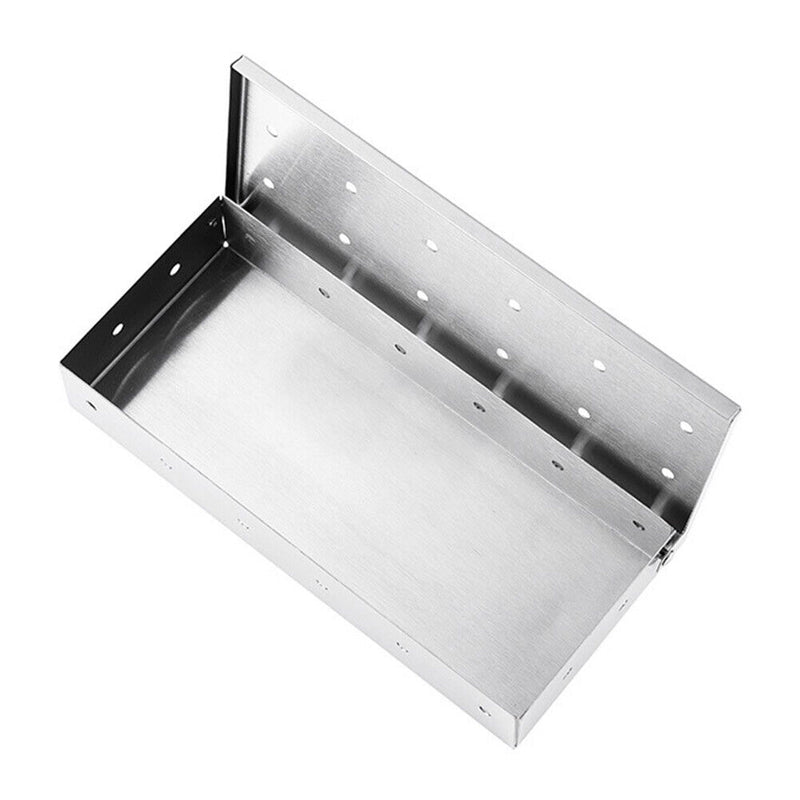 Washable Stainless Steel Smoke Box BBQ Outdoor Barbecue Picnic Wood Chip Smoker