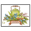 Partial Embroidery Teapot Stamped Canvas 14CT DIY Cross Stitch Kits (J536)