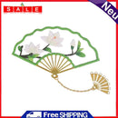 Chinese Style DIY Cotton Bookmark Fan Shaped Tassels Book Marks Needlework Craft