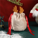 5pcs Gift Bags Drawstring Pocket Christmas Candy Bags Festive Party Decorations