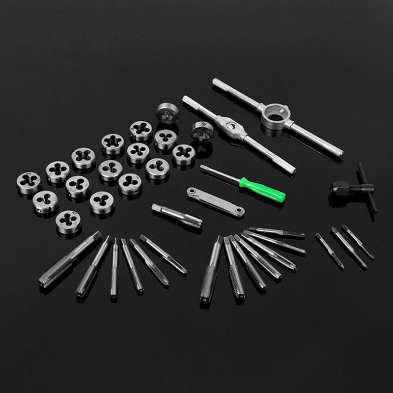 40pcs Tap Die Set Hand Tapping Kit Screw Circular Dies Thread Wrench Set