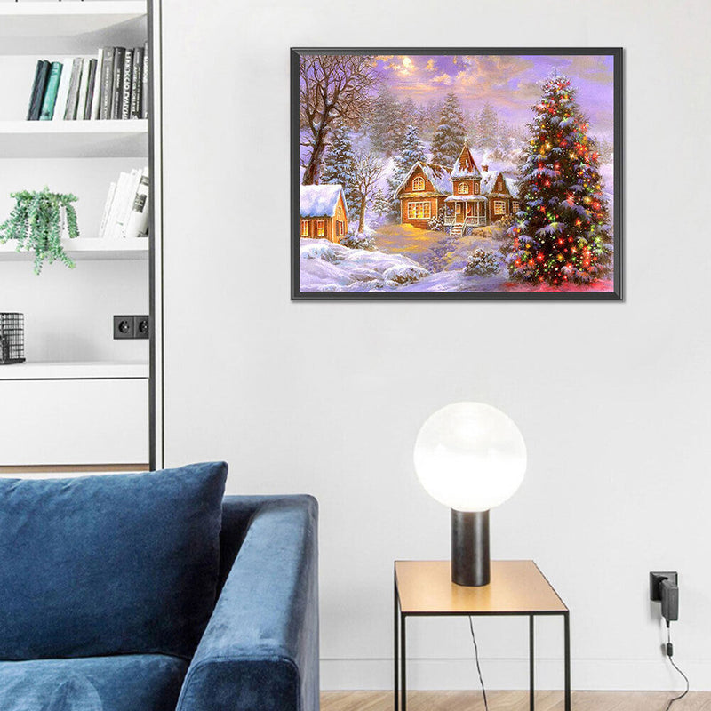 DIY Diamond Painting Kits Full Round Drill Christmas Village Crafts Home Decor