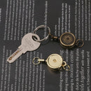 Anti-Lost Clip Metal Stationery Retractable Badge Holder Key Ring Lanyards