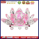 Feng Shui Crystal Lotus Flower Crafts Paperweight Ornament Gift Home Party Decor
