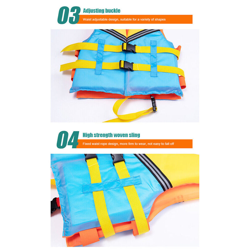 Swimming Driving Vest Survival Life Jacket for Children with Pipe (Blue) Newly