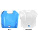 4pcs 5L+10L Collapsible Outdoor Camping Drinking Water Bag (Blue+White)