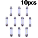 10pcs 39mm White COB LED Car Interior Glass Lens Festoon Dome Reading Light