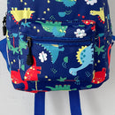 Fashion Girls Canvas Cartoon Print Backpack Casual Small Handbags (Blue)
