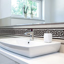 2pcs Waterproof Baseboard Kitchen Self-Adhesive Line Wall Stickers (D)